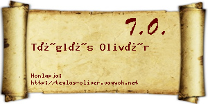 Téglás Olivér névjegykártya
