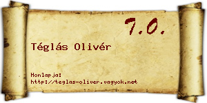 Téglás Olivér névjegykártya