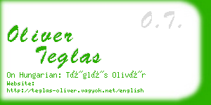 oliver teglas business card